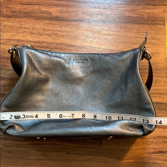 Kate Spade Pewter Leather Shoulder Purse - Picture 8 of 11